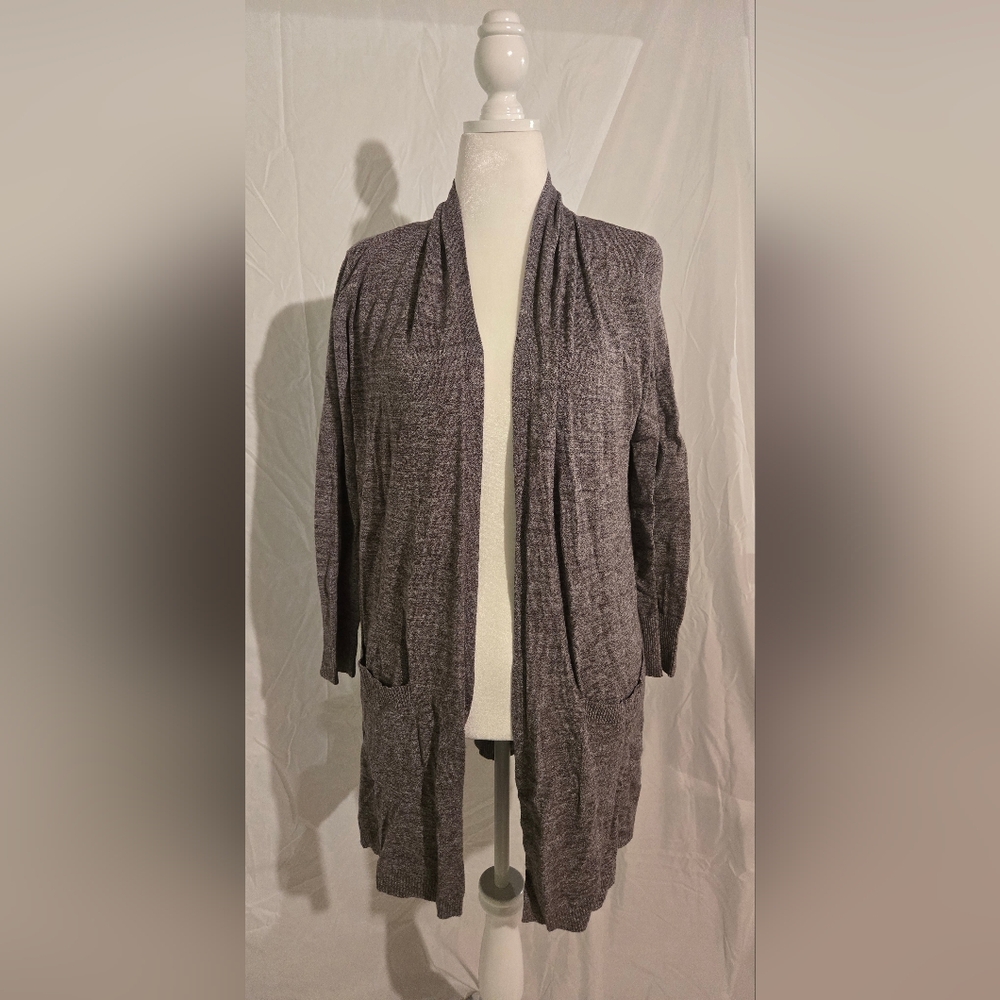 Cyrus Women's Charcoal Open-Front Cardigan